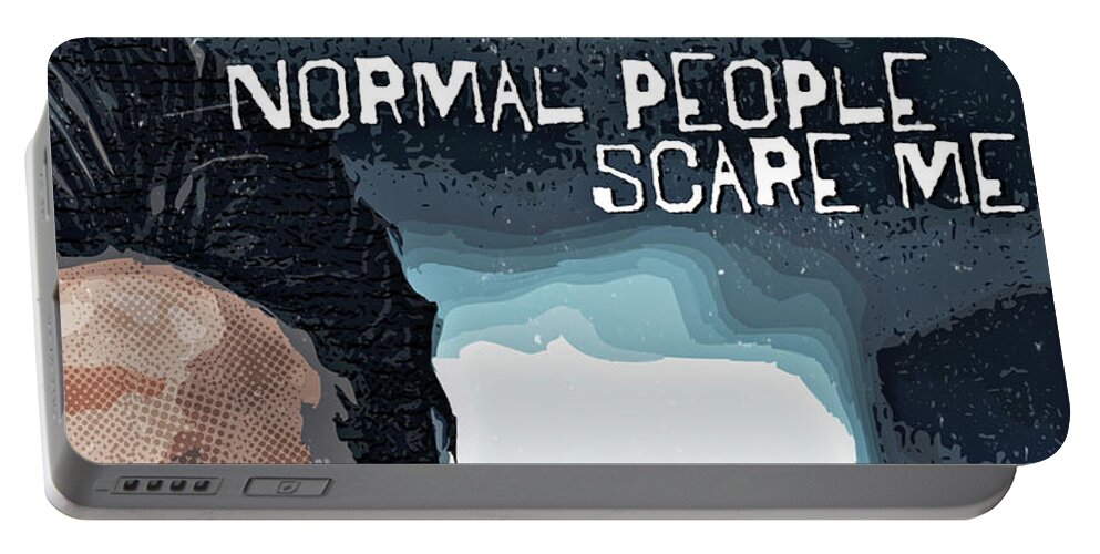 American Horror Story Portable Battery Charger featuring the digital art Stay Weird by Christina Rick
