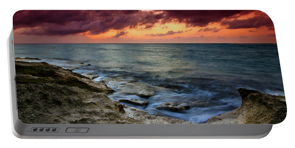 Sunset Portable Battery Charger featuring the photograph Stepping Stones by Montez Kerr