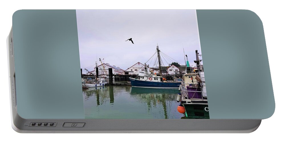 Richmond Portable Battery Charger featuring the photograph Steveston Fishing Village by James Cousineau