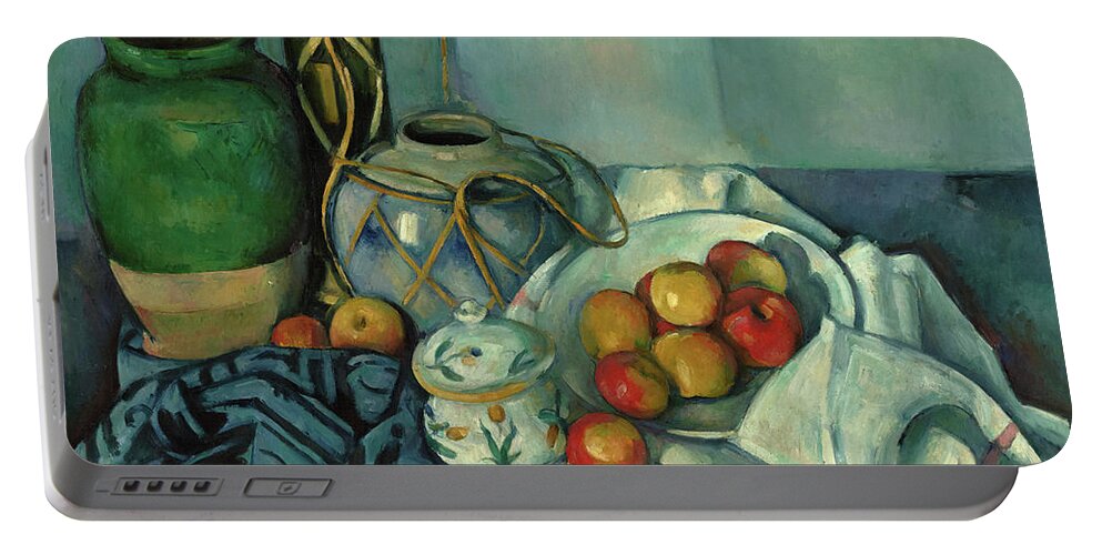 Paul Cezanne Portable Battery Charger featuring the painting Still Life with Apples, 1894 by Paul Cezanne