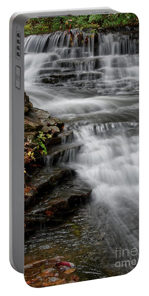 Hike Portable Battery Charger featuring the photograph Stinging Fork Falls 33 by Phil Perkins