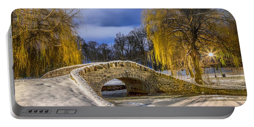 Stone Portable Battery Charger featuring the photograph Stone Bridge at Hiawatha by Rod Best