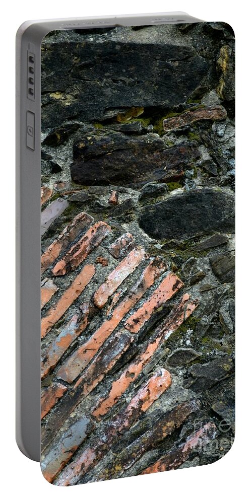 Stone Wall Textures Portable Battery Charger featuring the photograph Stone Wall Textures by Expressions By Stephanie
