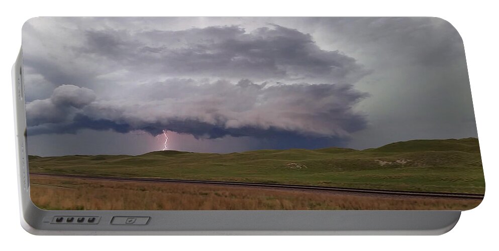 Weather Portable Battery Charger featuring the photograph Storm Near Mullen, Nebraska 6/25/20 by Ally White