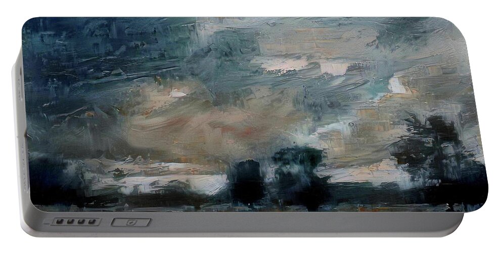 *db Portable Battery Charger featuring the digital art Storm over Thailand abstract landscape by Jeremy Holton