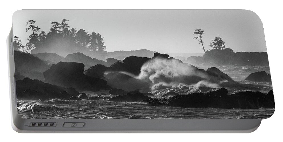 Blackandwhite Portable Battery Charger featuring the photograph Stormwatching by Stephen Sloan