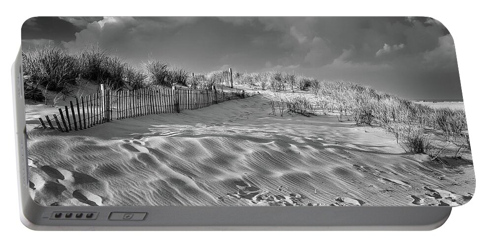 Sand Portable Battery Charger featuring the photograph Stormy Dunes by Steven Nelson