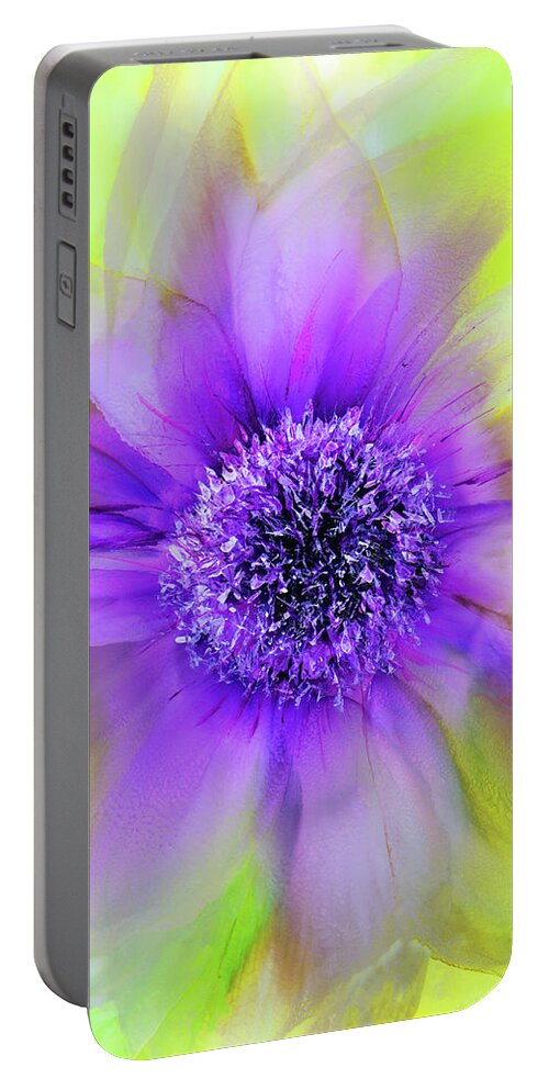Floral Portable Battery Charger featuring the painting Strange Magic by Kimberly Deene Langlois