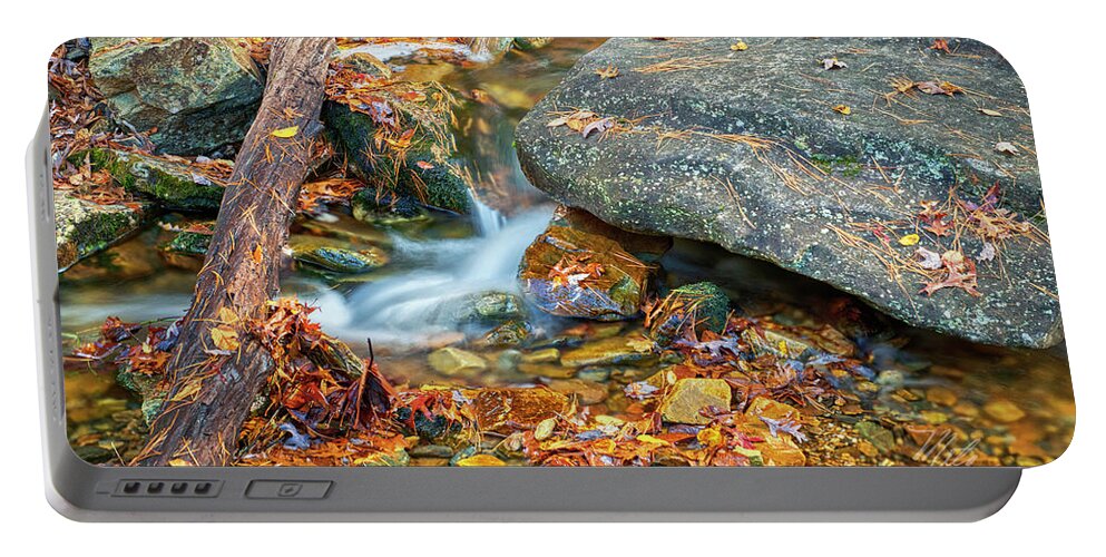 Blue Ridge Parkway Portable Battery Charger featuring the photograph Stream In Fall by Meta Gatschenberger