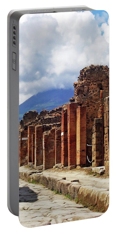 Road Portable Battery Charger featuring the photograph Street In Pompeii I by Debbie Oppermann