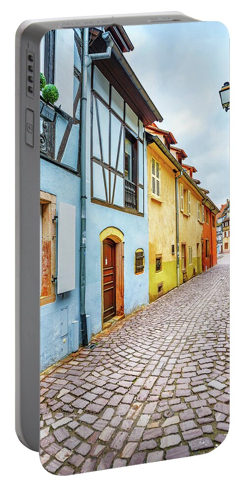 Alsace Portable Battery Charger featuring the photograph Street of Alsace, Colmar by Stefano Orazzini