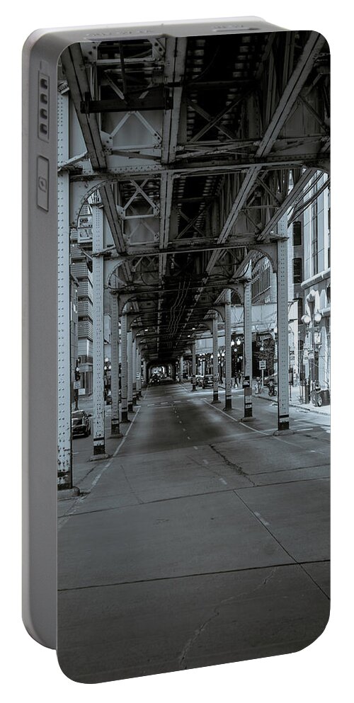 Bridge Portable Battery Charger featuring the photograph Streets of Chicago by Miguel Winterpacht