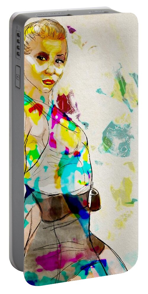 Portrait Portable Battery Charger featuring the digital art Strong and Beautiful by Michael Kallstrom