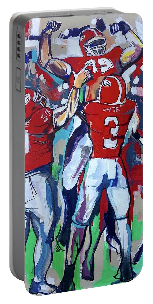 Strong Victory Portable Battery Charger featuring the painting Strong VIctory by John Gholson