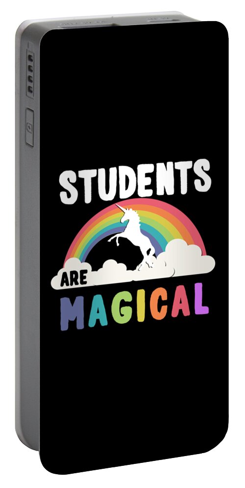 Funny Portable Battery Charger featuring the digital art Students Are Magical by Flippin Sweet Gear