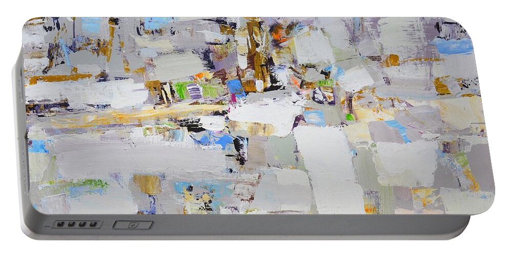 Abstraction Portable Battery Charger featuring the painting 	Subjective landscape 6. by Iryna Kastsova