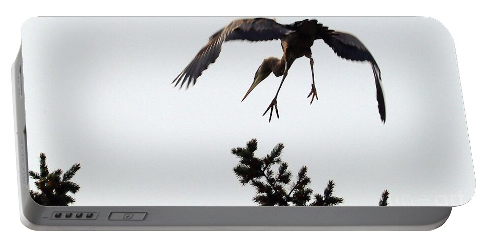 Heron Portable Battery Charger featuring the photograph Such Grace by Kimberly Furey