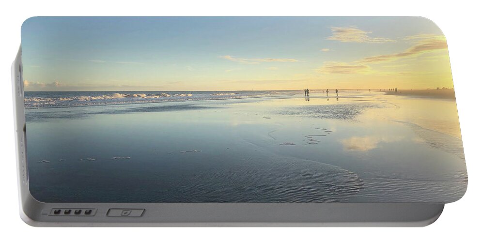 Sullivan's Island Portable Battery Charger featuring the photograph Sullivan's Island Evening by Flavia Westerwelle