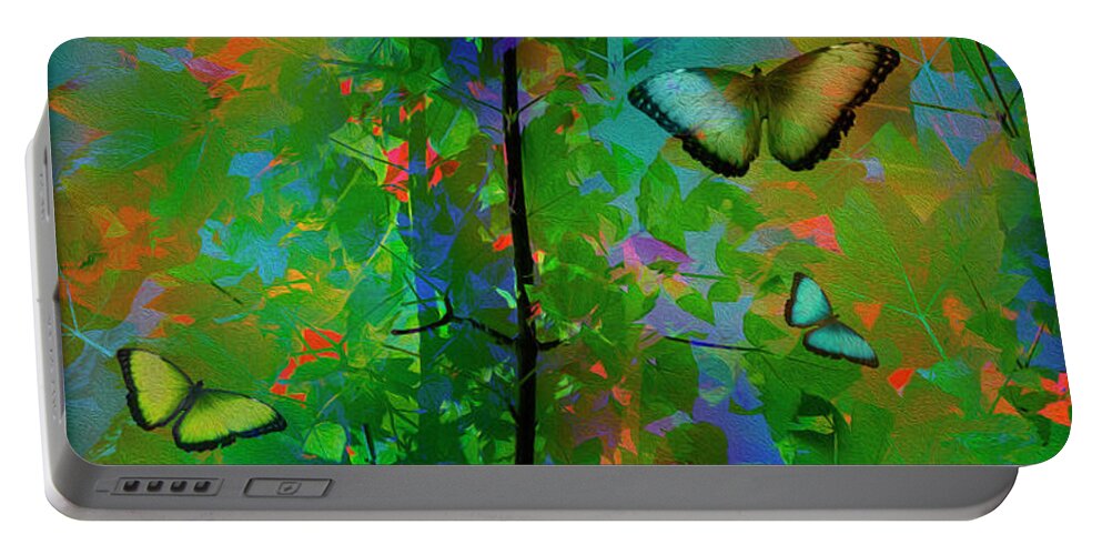 Nag005900 Portable Battery Charger featuring the digital art Summer Dance by Edmund Nagele FRPS