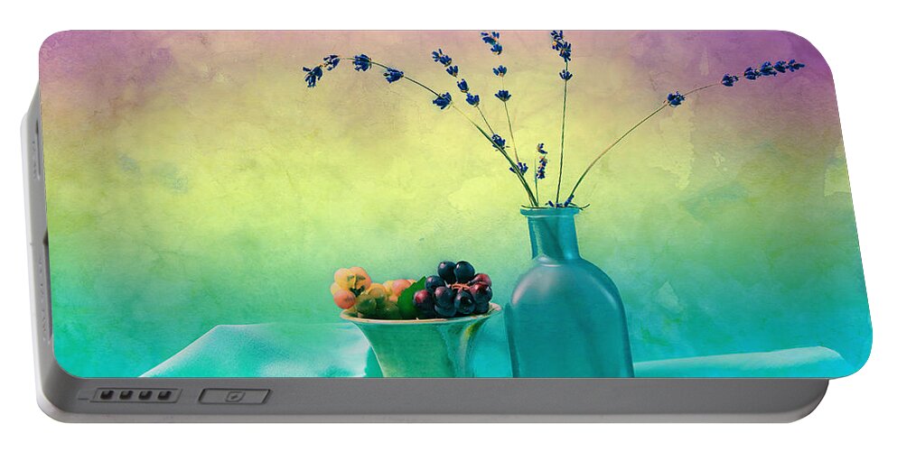 Photo Painting Portable Battery Charger featuring the photograph Summer Leftovers by Rene Crystal
