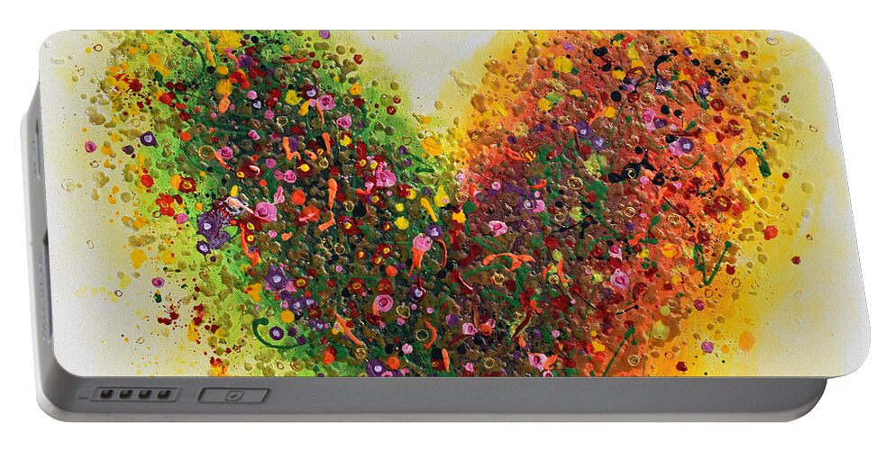 Heart Portable Battery Charger featuring the painting Summer Love by Amanda Dagg