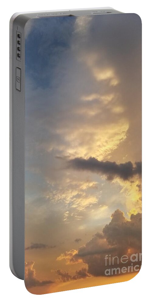Orange Clouds Photography Portable Battery Charger featuring the photograph Summer Sky by Expressions By Stephanie