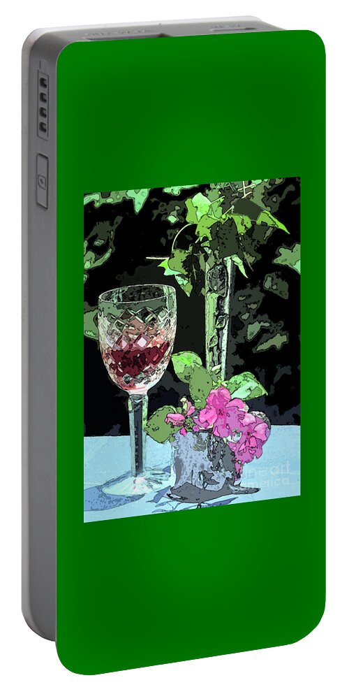 Wine Portable Battery Charger featuring the photograph Summer Still Life by Geoff Crego