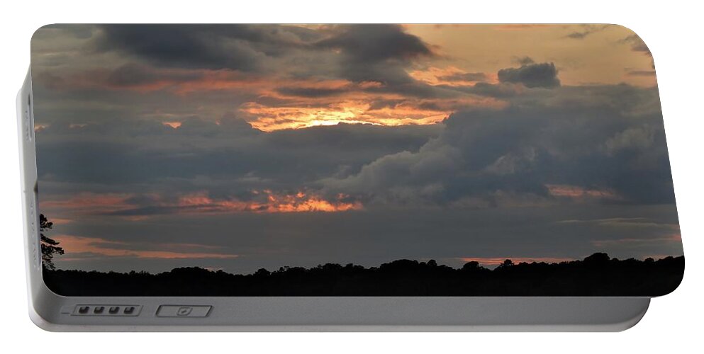Sunset Portable Battery Charger featuring the photograph Sun Down For The Evening by Ed Williams