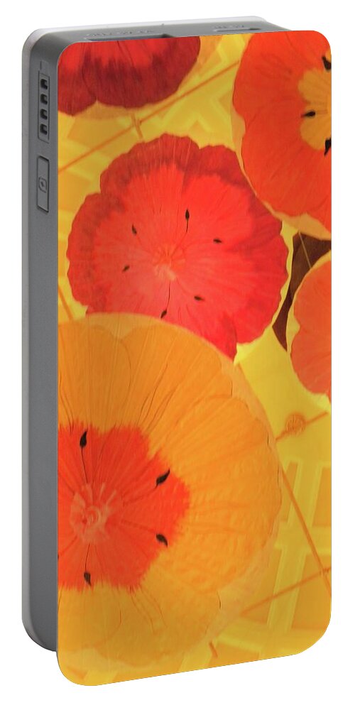 Chihuli Glass Portable Battery Charger featuring the photograph Sun Flowers by Kerry Obrist