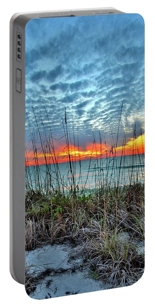 Sunset Portable Battery Charger featuring the photograph Sun Setting by Alison Belsan Horton