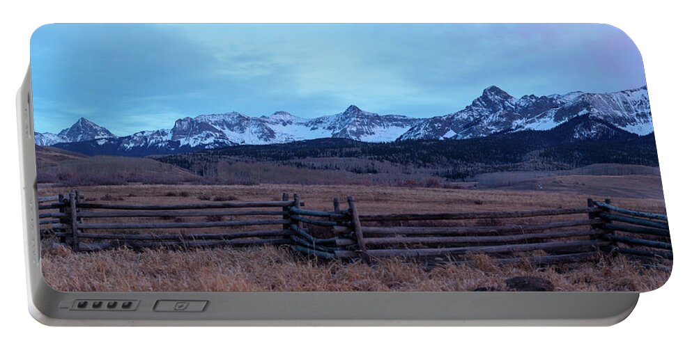 Colorado Portable Battery Charger featuring the photograph Sunet over Colorado Ranch by John McGraw