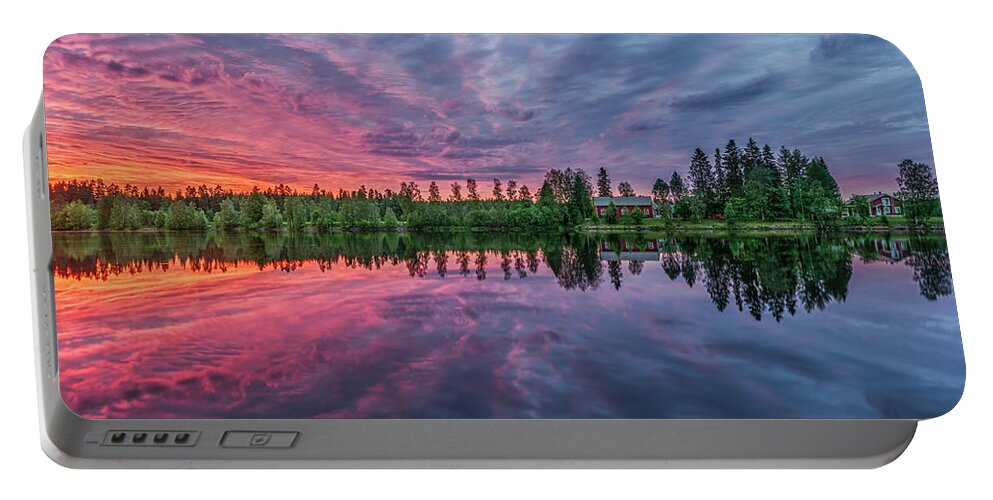Sunrise Portable Battery Charger featuring the photograph Sunrise at 2am by Thomas Kast