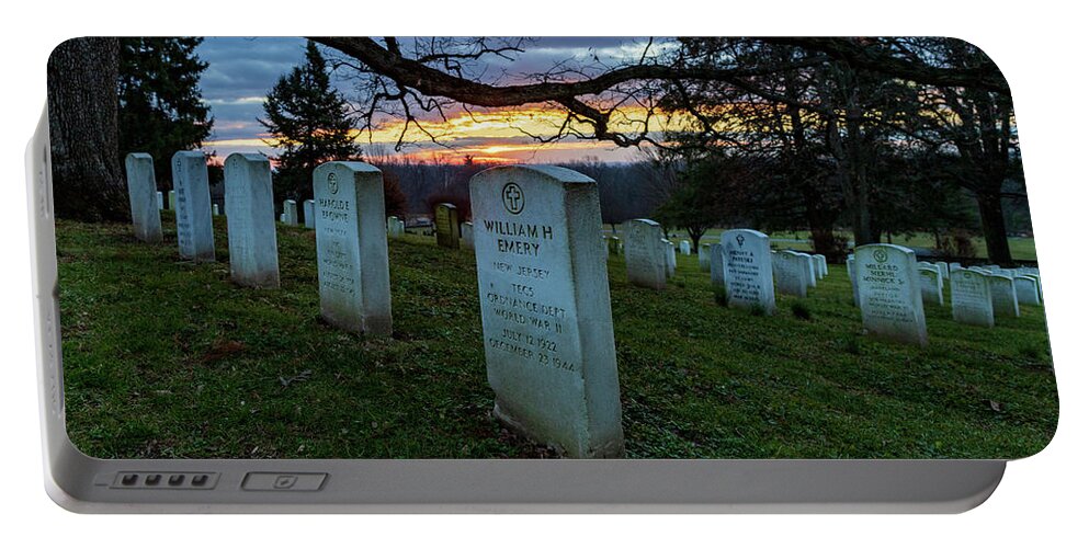 America Portable Battery Charger featuring the photograph Sunrise in Gettysburg 3 by Amelia Pearn