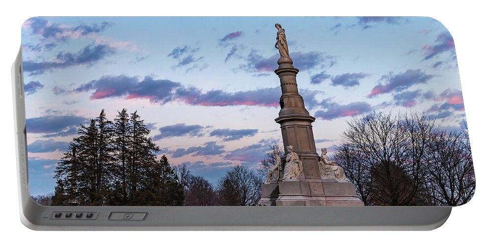 Historic Portable Battery Charger featuring the photograph Sunrise in Gettysburg 5 by Amelia Pearn