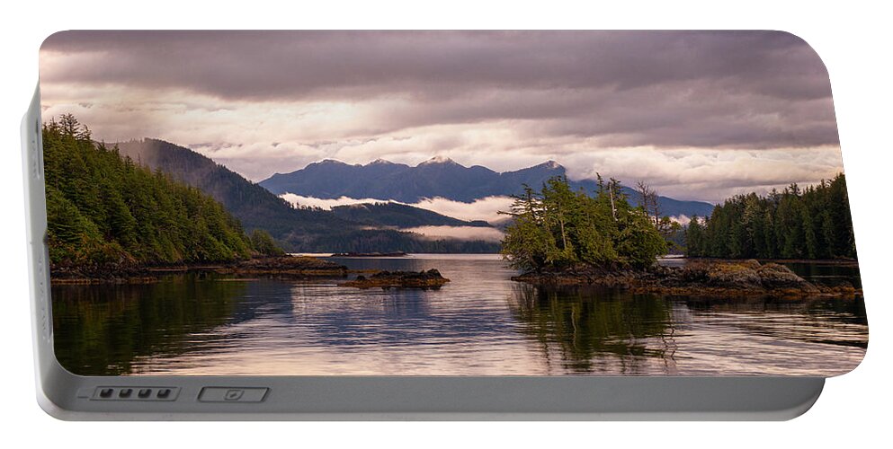 Nootka Sound Portable Battery Charger featuring the photograph Sunrise in Kyuquot by Canadart -