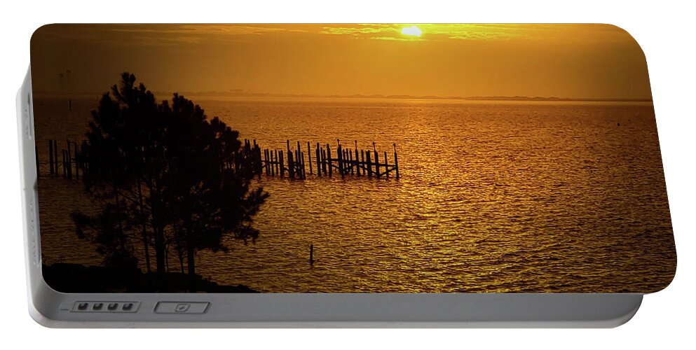 Florida Portable Battery Charger featuring the photograph Sunrise Navarre Beach by George Harth