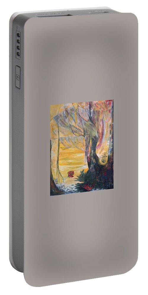 Sunshine Portable Battery Charger featuring the painting Sunrise on Wilmington Island by Peggy Blood
