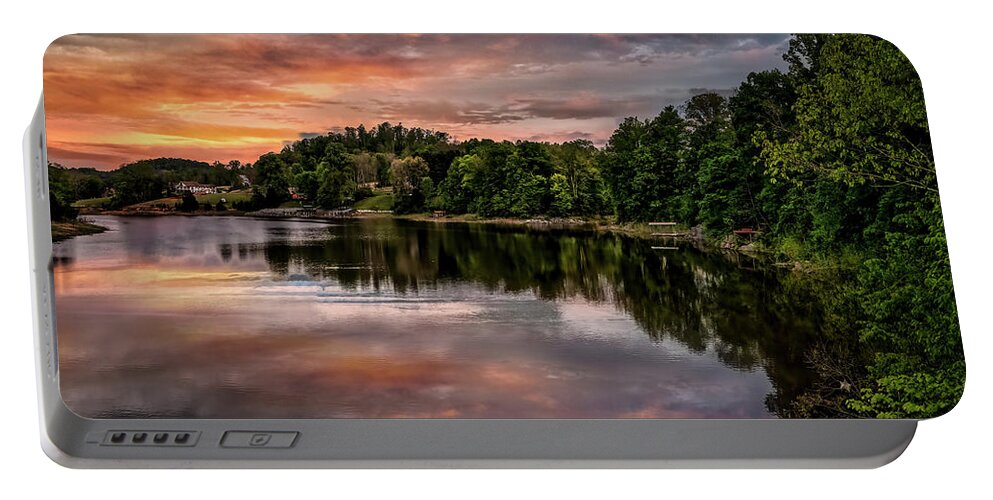 Boone Portable Battery Charger featuring the photograph Sunrise over Boone Lake by Shelia Hunt