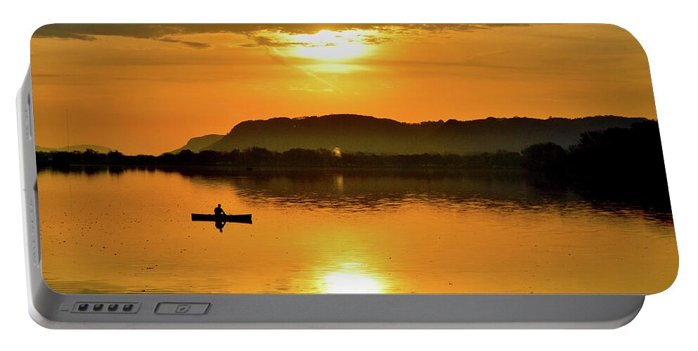 Sunrise Portable Battery Charger featuring the photograph Sunrise Reflection by Susie Loechler