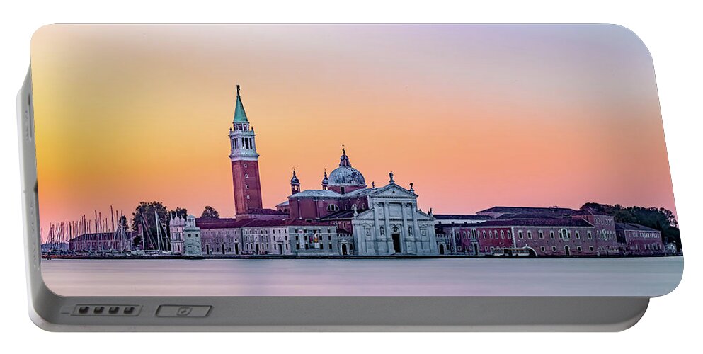 Creative Photography Portable Battery Charger featuring the photograph Sunrise With San Giorgio Maggiore by David Downs