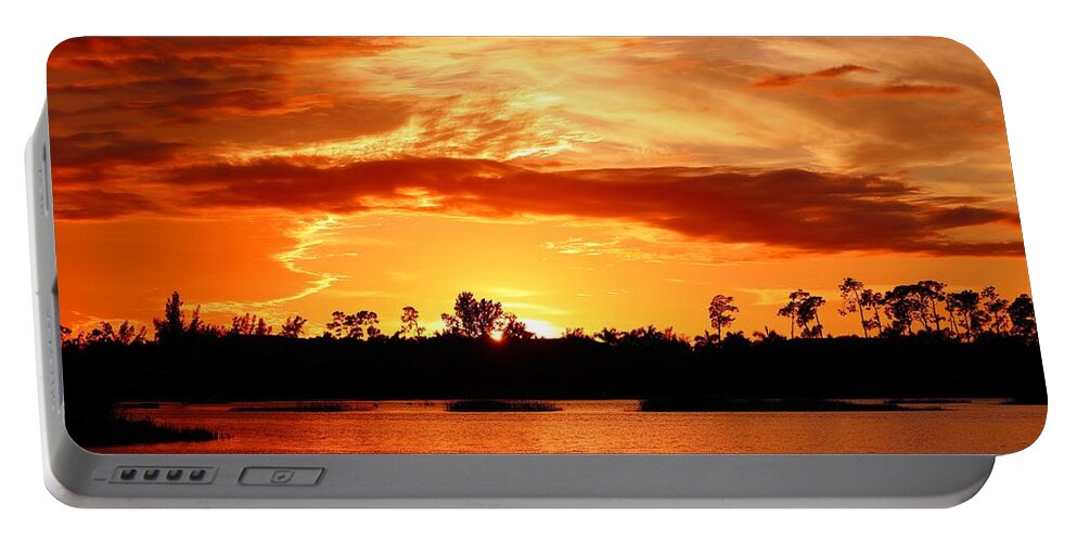 Sunset Portable Battery Charger featuring the photograph Sunset 4 by Mingming Jiang