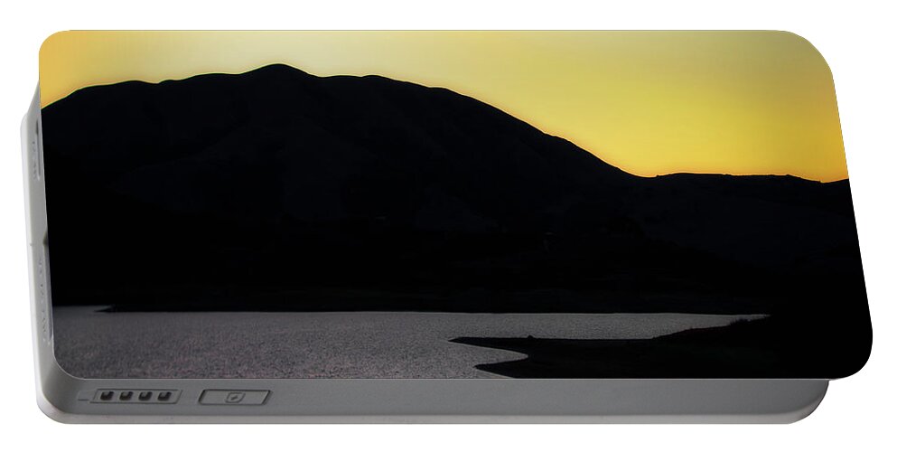 Sunset Portable Battery Charger featuring the photograph Sunset at Nicasio Reservoir by Donald Kinney