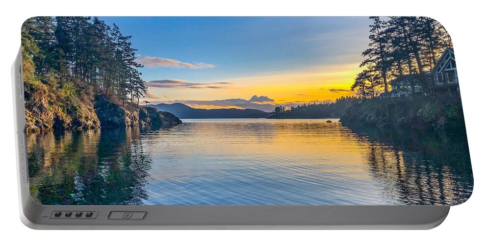 Doe Bay Portable Battery Charger featuring the photograph Sunset at the Beach by William Wyckoff