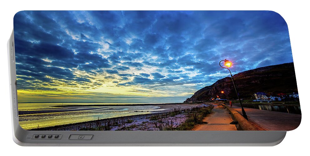 Llandudno Portable Battery Charger featuring the photograph Sunset at West Shore, Llandudno by Ian Good