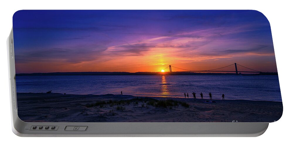 2020 Portable Battery Charger featuring the photograph Sunset by the Bridge by Stef Ko