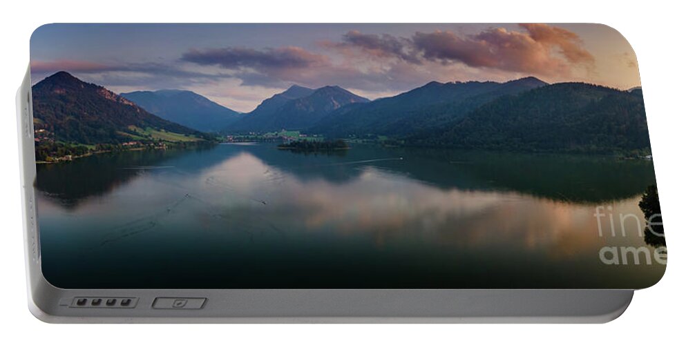 Alps Portable Battery Charger featuring the photograph Sunset in the Alps by Hannes Cmarits