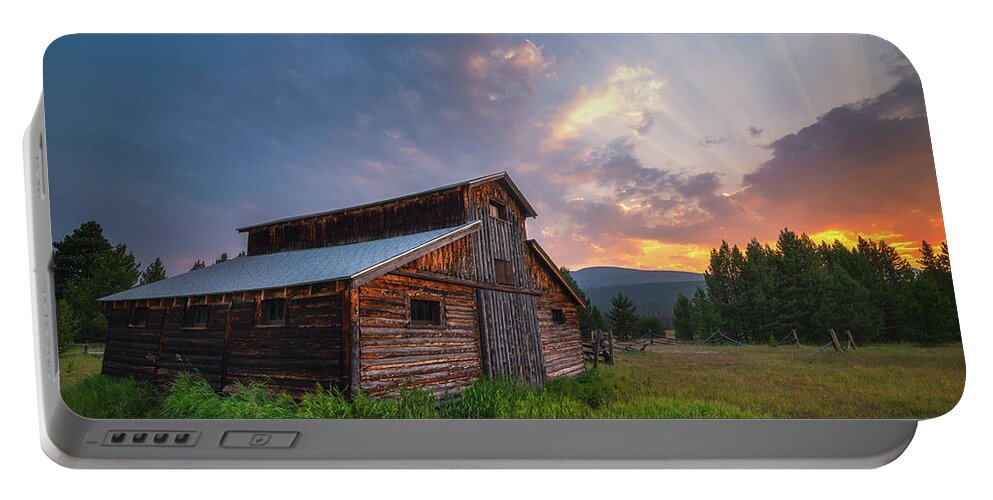 Sunset Portable Battery Charger featuring the photograph Sunset in the High Country by Darren White