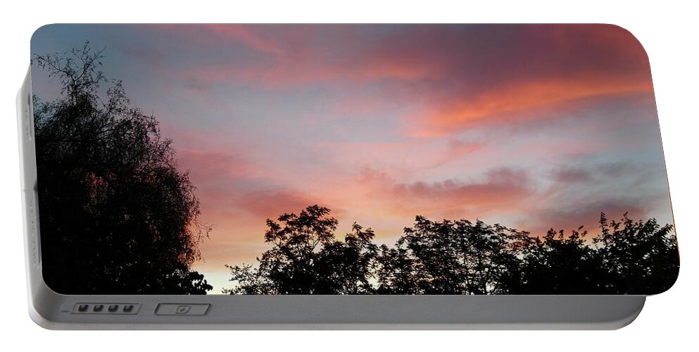 Sunset Portable Battery Charger featuring the photograph Sunset in the Wind by Michele Myers