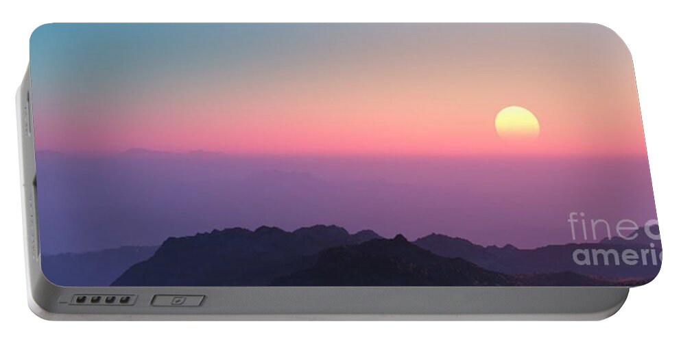 Sunset Portable Battery Charger featuring the digital art Sunset by Joe Roache