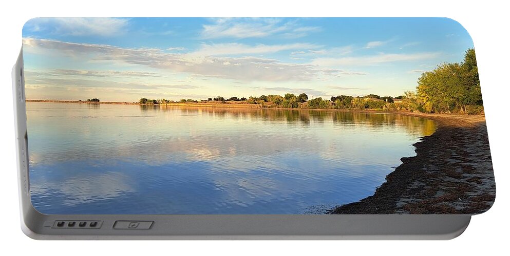 Lake Portable Battery Charger featuring the photograph Sunset Lake by Mars Besso